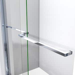 Sapphire 56 in. to 60 in. W x 76 in. H Semi-Frameless Bypass Shower Door in Chrome with Clear Glass