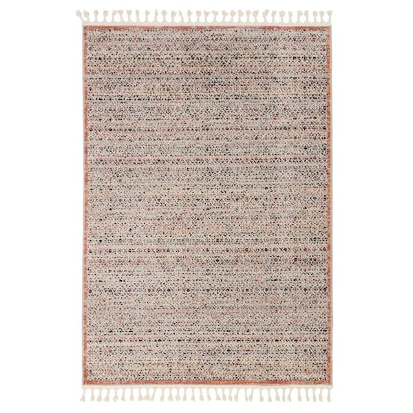 VIBE BY JAIPUR LIVING Sazon Orange/Black 8 ft. x 10 ft. Trellis Rectangle Area Rug