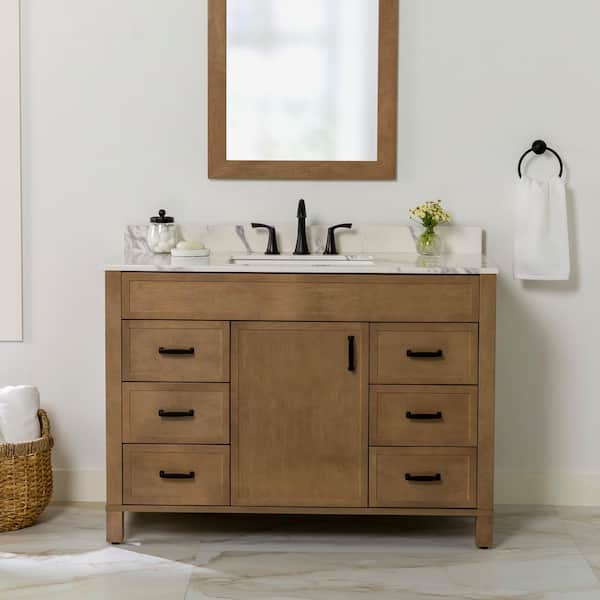 Home Decorators Collection Winsome 48 in. Bath Vanity Cabinet without Top in Sand