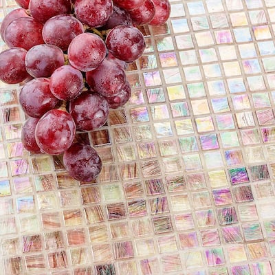 Breeze Plum 12-3/4 in. x 12-3/4 in. Face Mounted Glass Mosaic Tile (1.15 sq. ft./Each)
