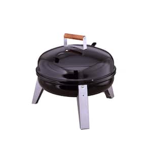 The Wherever Portable Dual Fuel Electric and Charcoal Grill in Black