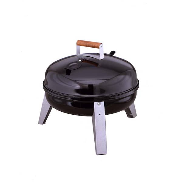 Americana The Wherever Portable Dual Fuel Electric and Charcoal Grill in Black