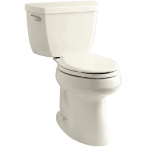 Highline Classic Comfort Height 10 in. Rough-In 2-Piece 1.28 GPF Single Flush Elongated Toilet in Biscuit