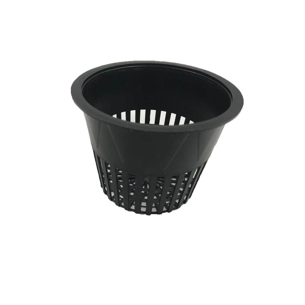 Viagrow 4 in. Black Black Plastic Net Pot V375NET - The Home Depot