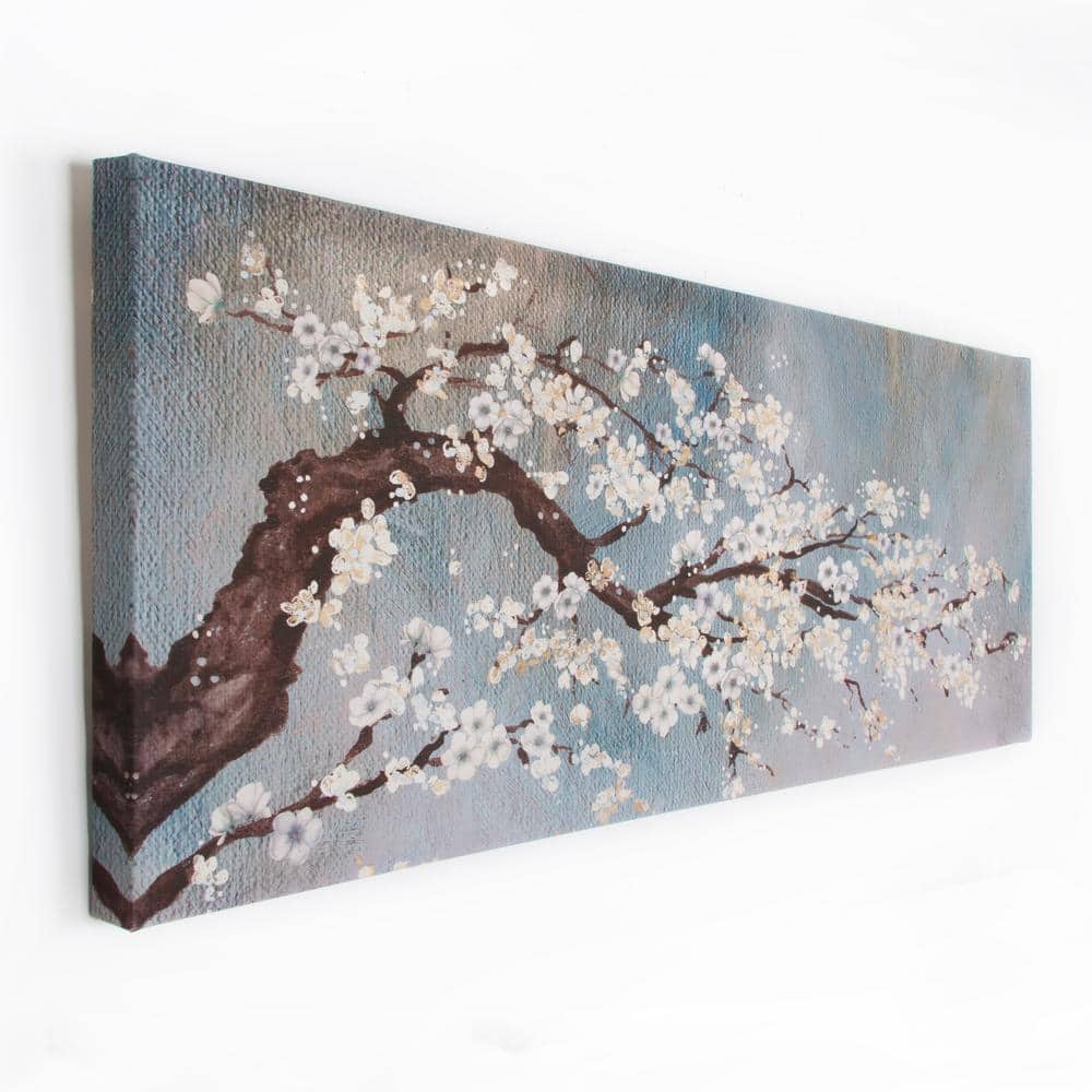Classic Orchid Brown and Grey Canvas Wall Art, 16" x 39"