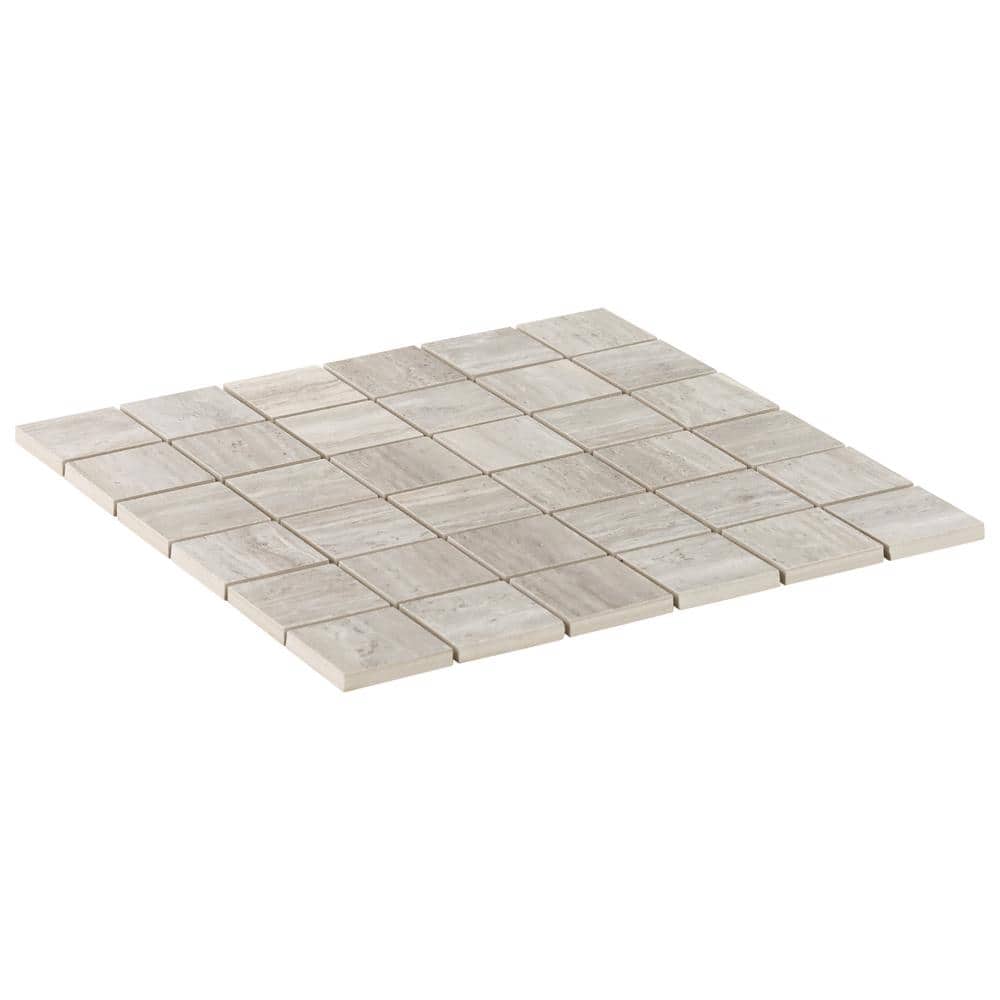 Gray Matte Porcelain Mosaic Sheet Wall & Floor Tile