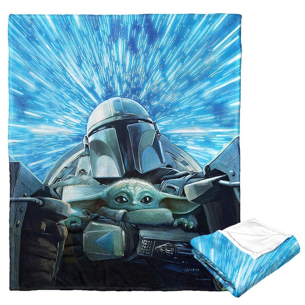 The Northwest Group Star Wars The Mandalorian Hyperspeed Silk Touch Multi Colored Throw Blanket