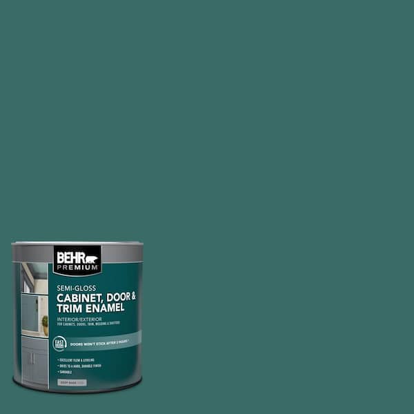 BEHR PREMIUM 1 qt. #M450-7 Beta Fish Semi-Gloss Enamel Interior/Exterior Cabinet, Door & Trim Paint