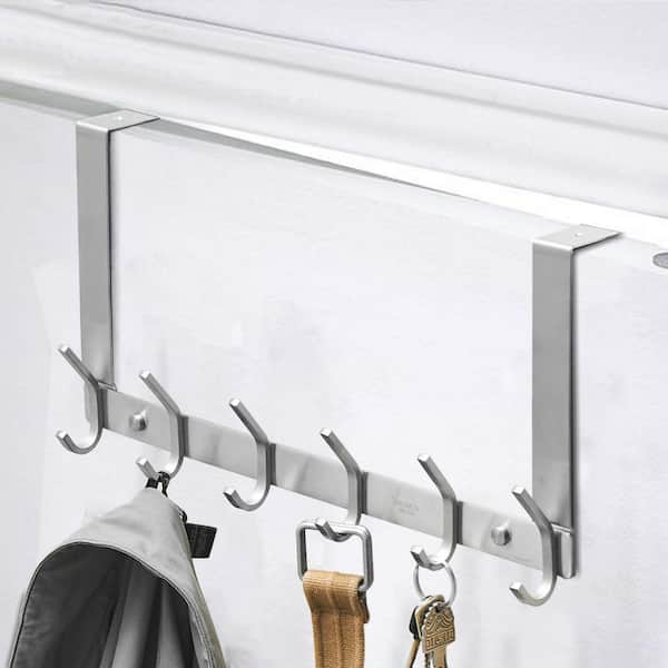 TopCraft 16.92 in. Over the Door Hook Robe/Towel Hook in Brushed