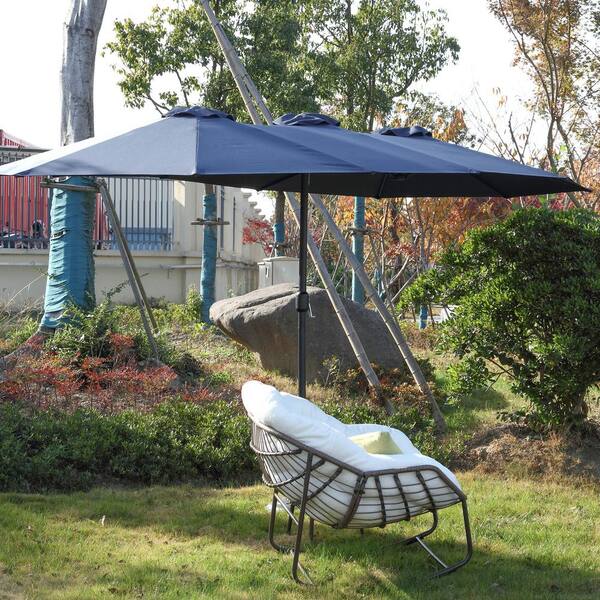 Siavonce 14.8 ft. Double Sided Outdoor Umbrella Rectangular
