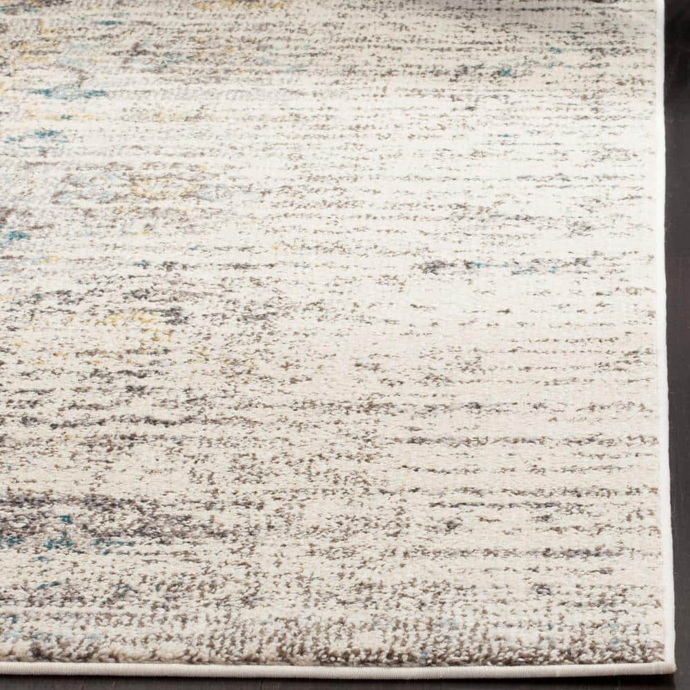 Monaco Grey and Multicolor Synthetic 10' x 14' Rectangular Rug