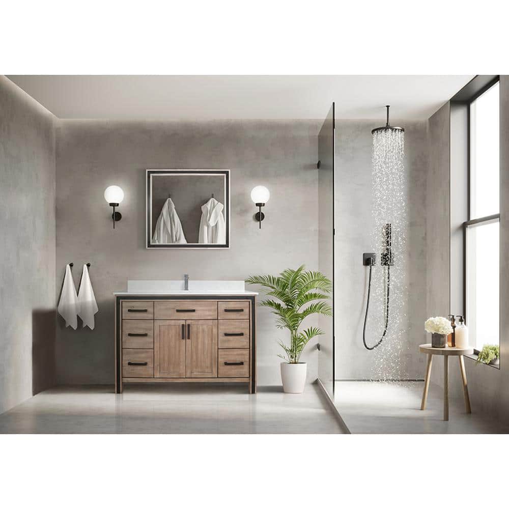 Ziva 48" Rustic Barnwood Single Bathroom Vanity