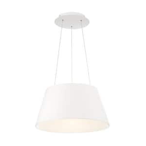 Vida 24 in. 360-Watt Equivalent Integrated LED White Pendant with PC Shade