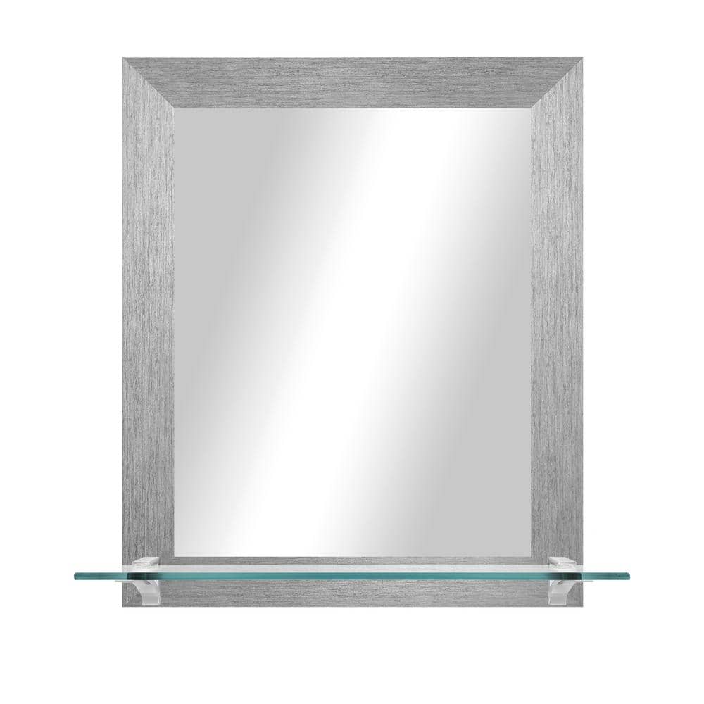 21.5 in. W x 25.5 in. H Rectangle Silver Vertical Mirror With Tempered Glas