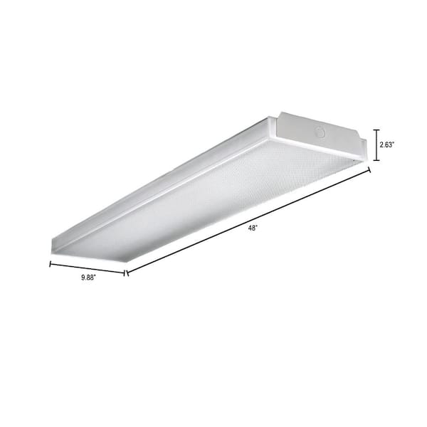 Metalux 2-Light 4 ft. White Wraparound Light WS232 - The Home Depot