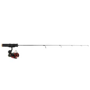 Fishing Rod and Reel Combo - Carbon Pole with Pre-Spooled Spinning Reel and  Golf Grip Handle for Bass, Trout, Salmon, or Catfish by Wakeman (Blue)