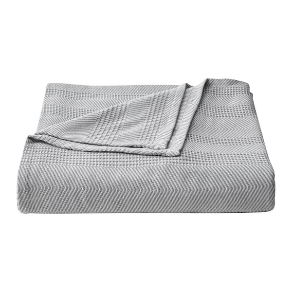 Grey chevron online throw