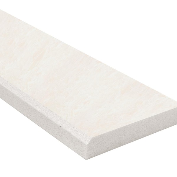 Cream 4 in. x 36 in. Polished Engineered Marble Double Beveled Threshold Tile (3 lin. ft. /Each)