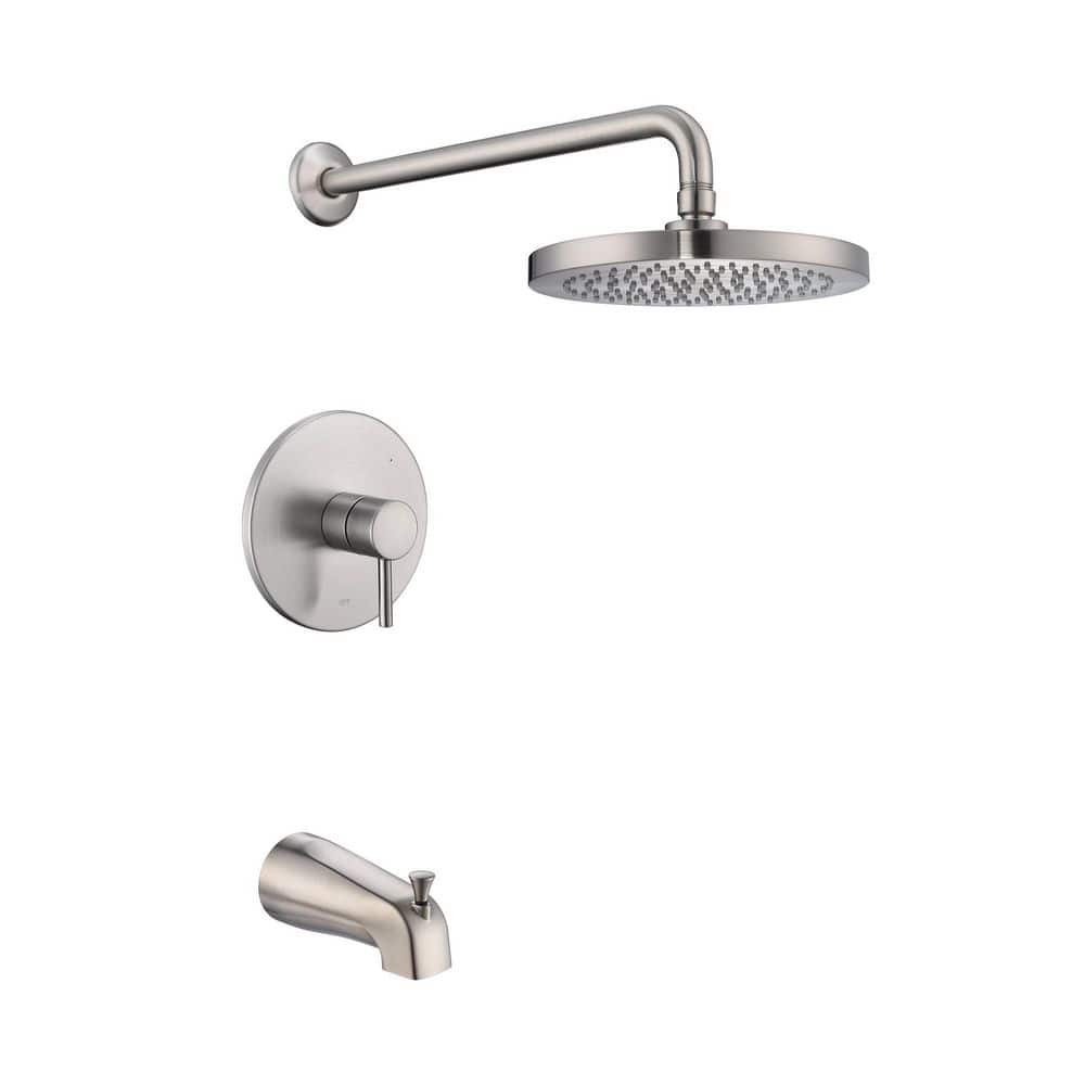 Single-Handle 1-Spray Bathtub and Shower Faucet with Valve 1.8 GPM in Brushed Nickel (Valve Included) price history on PriceWatchPro