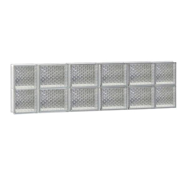 Clearly Secure 42.5 in. x 11.5 in. x 3.125 in. Frameless Non-Vented Diamond Pattern Glass Block Window