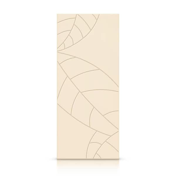 CALHOME 30 in. x 96 in. Hollow Core Beige Stained Composite MDF Interior Door Slab