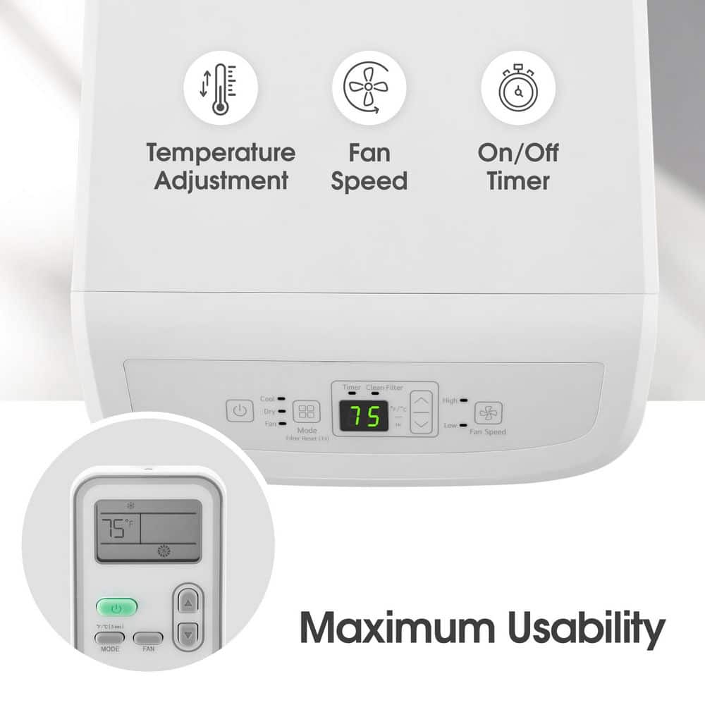 LG 6,000 BTU White Portable Air Conditioner with Remote