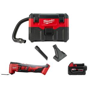 M18 18-Volt Lithium-Ion Cordless Oscillating Multi-Tool with Wet/Dry Vacuum and 5.0 Ah Battery