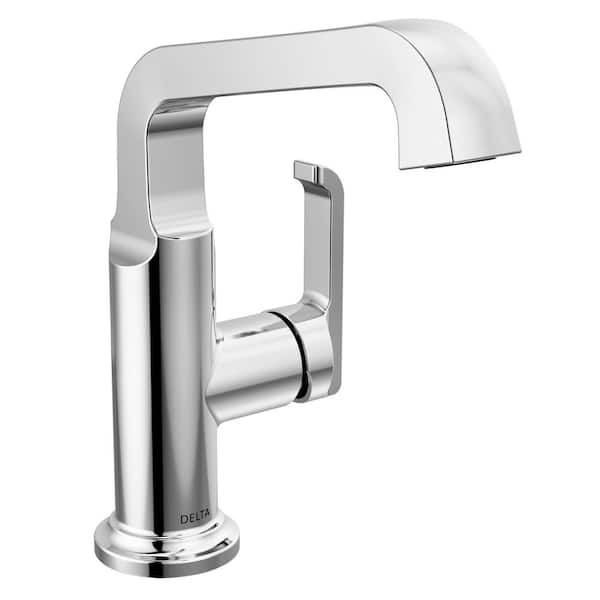 Delta Tetra Single Handle Vessel Sink Faucet in Lumicoat Polished Chrome