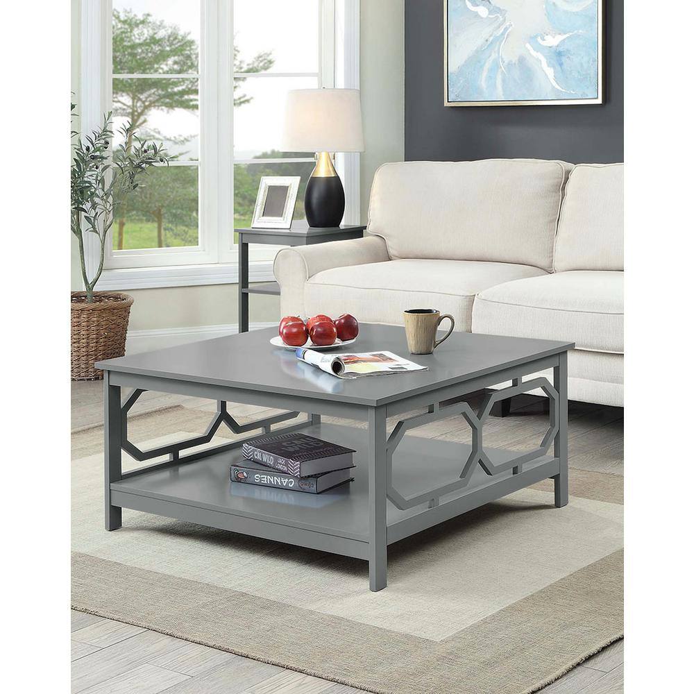 Omega Gray Square 36" Wood Coffee Table