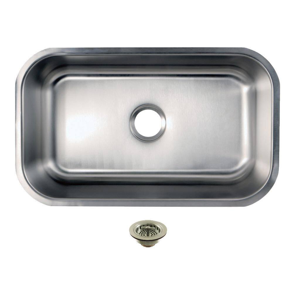 Loft 30 in. Undermount Single Stainless Steel Kitchen Sink with Basket Strainer price history on PriceWatchPro