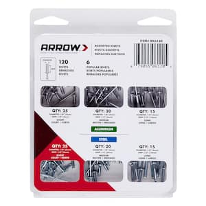 Arrow RHT300 Swivel Head Rivet Tool - Black - Includes 4 Nose Pieces -  Automotive, Metal Work, Canvas - Heavy-Duty All-Steel Construction