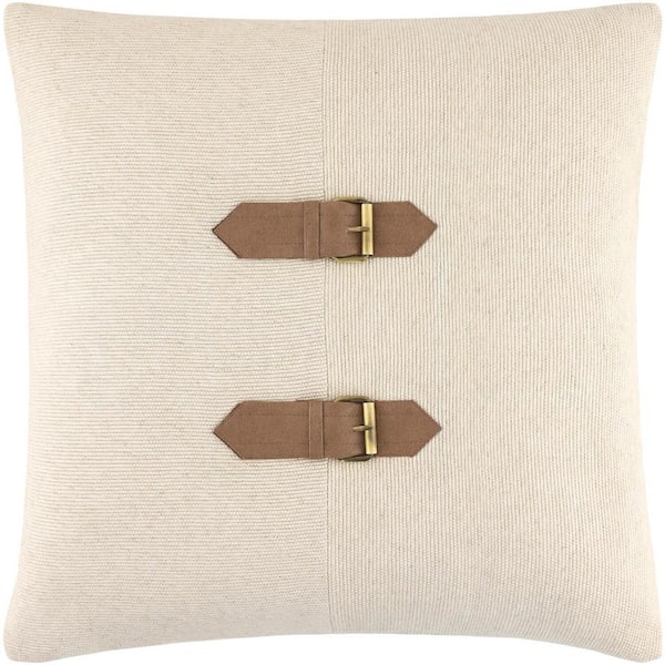 Galey Alix San Marco Modern Accent Pillow, 22 in. L x 22 in. W, Brown/Beige