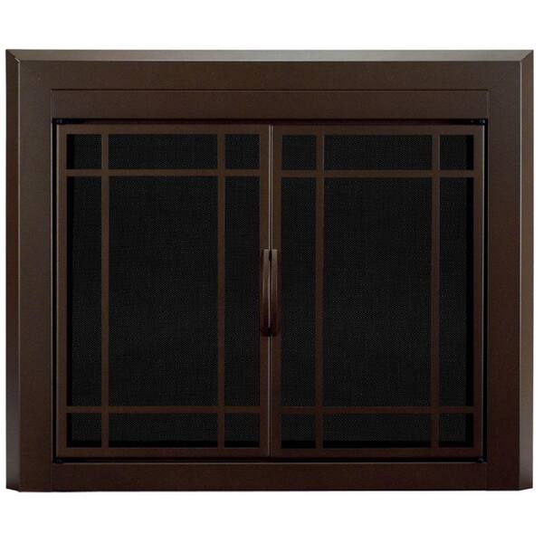 Pleasant Hearth Enfield Large Glass, Pleasant Hearth Fireplace Glass Doors