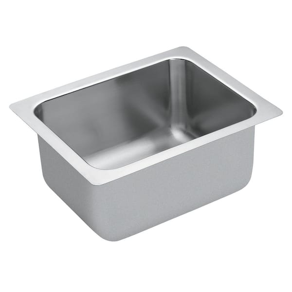 MOEN M-DURA Commercial Drop-In Stainless Steel 20 in. Single Basin Kitchen Sink Featuring QuickMount Hardware
