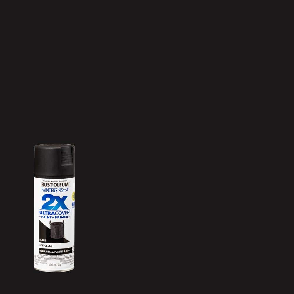 Rust-Oleum Painter's Touch 2X 12 oz. Semi-Gloss Black General Purpose Spray Paint (6-Pack)