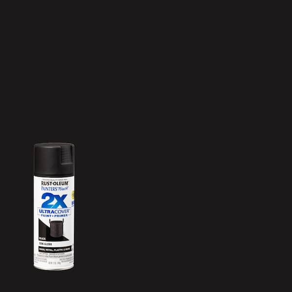 Rust-Oleum Painter's Touch 2X 12 oz. Semi-Gloss Black General Purpose Spray Paint