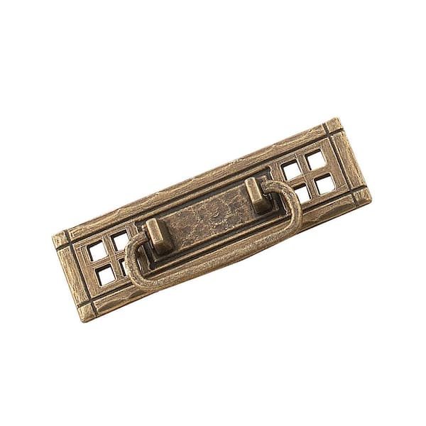 Richelieu Hardware Traditional 4-1/4 in. (108 mm) Burnished Brass Cabinet Bail Center-to-Center Pull