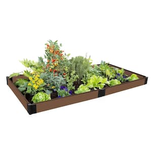 One Inch Series 4 ft. x 8 ft. x 5.5 in. Uptown Brown Composite Raised Garden Bed