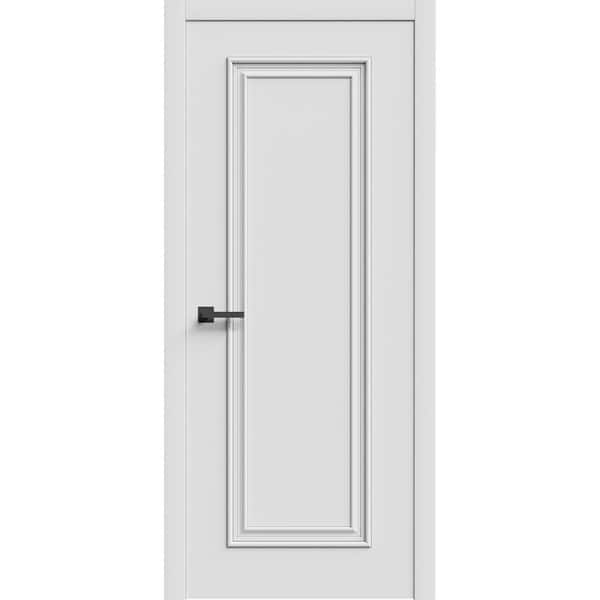 7811 18 in. x 80 in. Sold Core White Enamel Color Wood Interior Door Kit with Quick Assemble Jamb