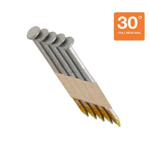 2 in. x 0.113 in. 30° Paper Hot Galvanized Ring Shank Framing Nails (1,000 Per Box)