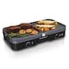 3 in 1 180 sq. in. Black Indoor Grill with Removable Grids