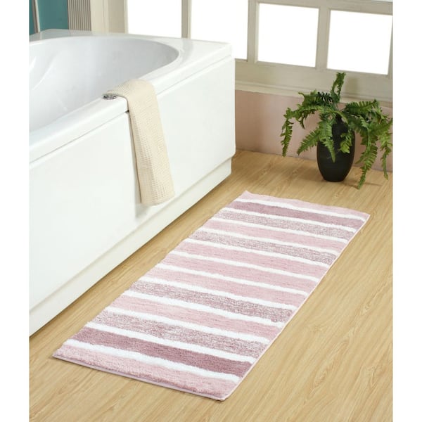 Sherrington 22 in. x 60 in. Violet Micro Tufted Bath Runner Rug