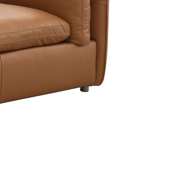 Acme Furniture Brighton 51 in. Pillow Top Arm Leather Square Sofa