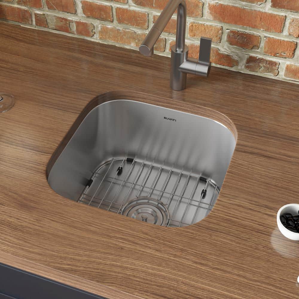 Ruvati 15" x 12.75" Stainless Steel Undermount Bar Prep Sink