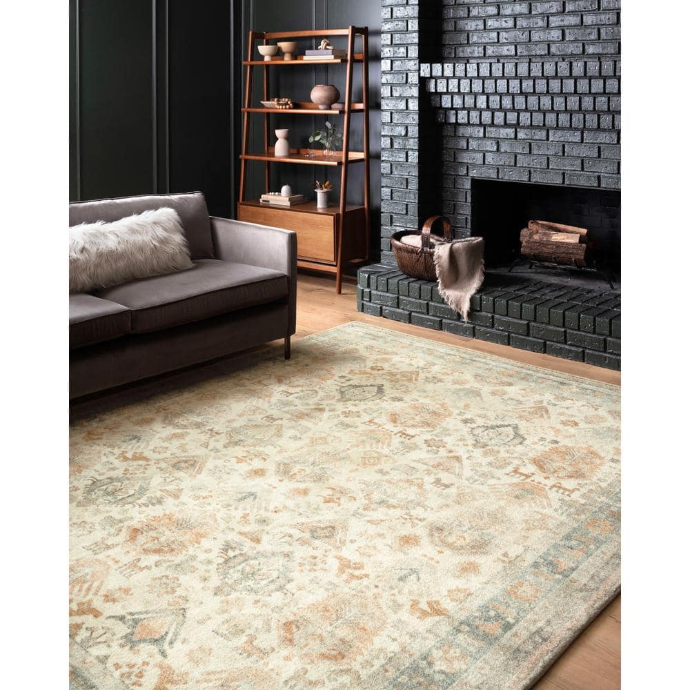 Ivory Oriental Elegance 5'x7'6" Synthetic Stain-Resistant Rug