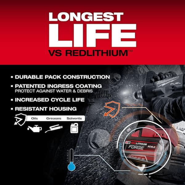 Milwaukee - M18 18V Lithium-Ion REDLITHIUM FORGE 6.0 Ah Battery Pack