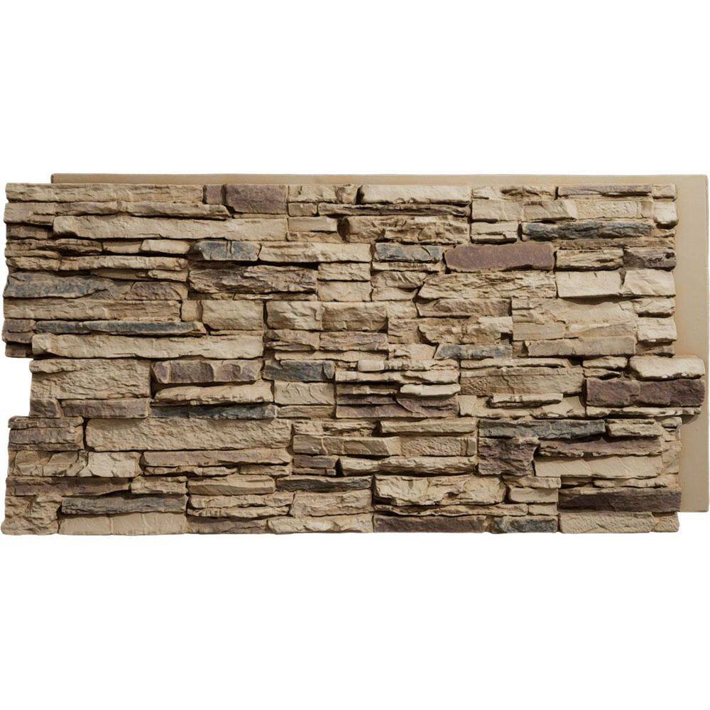 "EverStone Canyon Ridge Faux Stone Panel, 45 3/4""W x 24 1/2""H x 1 1/4""D, Adobe Color" price history on PriceWatchPro