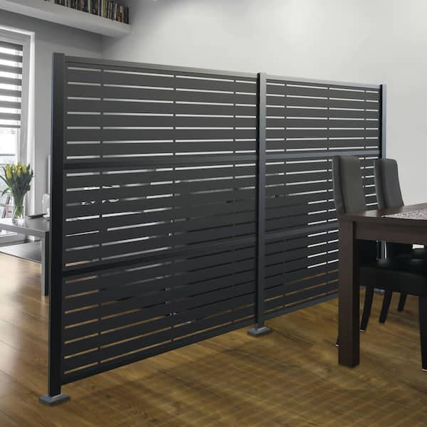 Barrette Outdoor Living Boardwalk 2 ft. W X 4 ft. L Black Polymer Screen Panel Barrette Outdoor Living Boardwalk 2 ft. W X 4 ft. L Black Polymer Screen Panel