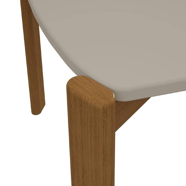 Manhattan Comfort Mid-Century Modern Gales 47.24 Dining Table with Solid Wood Legs in Greige Manhattan Comfort Mid-Century Modern Gales 47.24 Dining Table with Solid Wood Legs in Greige