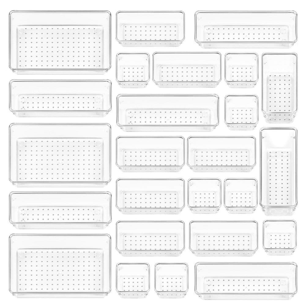 4 Size Drawer Organizers Set with Versatile Trays for Bathroom Vanity Makeup Kitchen and Office Storage Bin (25-Pack) price history on PriceWatchPro